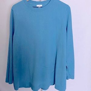 J Jill blue green tunic sweater